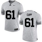 NCAA Ohio State Buckeyes Men's #61 Gavin Cupp Gray Nike Football College Jersey JBF7045JU